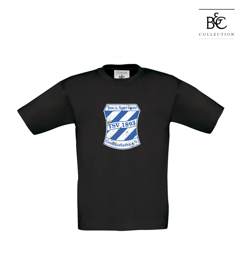 B&C Kinder T-Shirt Black "Uwe Frontprint"