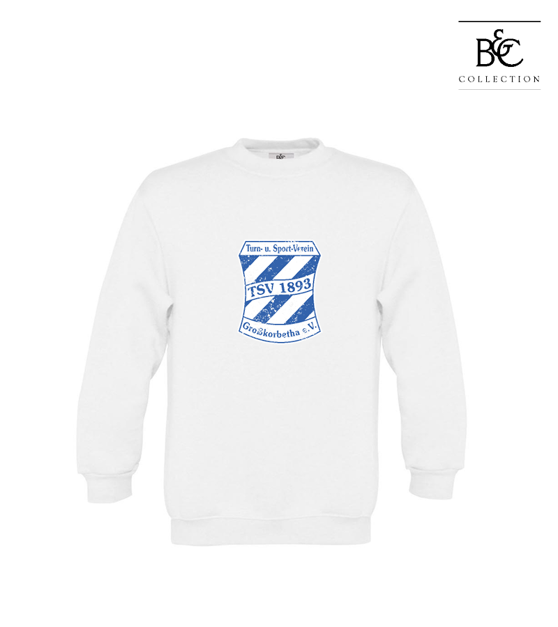B&C Kinder Sweatshirt White "Uwe Frontprint"