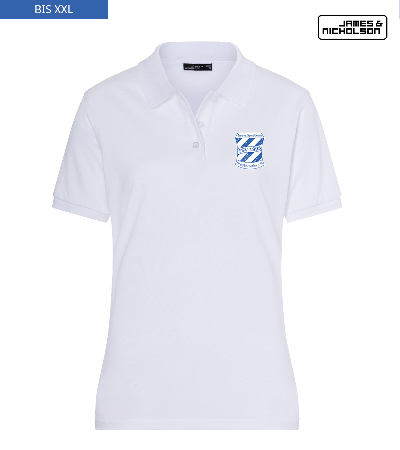 J+N Damen Polo-Shirt White "Uwe"